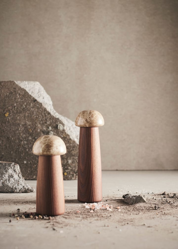 Yami salt and pepper mill S, Carbonized ash-marble MUUBS