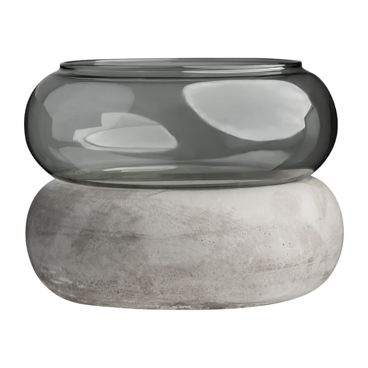 Bagel vase/lantern 22 cm, grey Muurla
