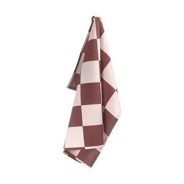 Checks & Stripes kitchen towel - Brown-pink, 50x65cm - Muurla