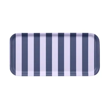 Checks & Stripes tray 13x27 cm - Lilac-blue - Muurla