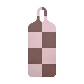Checks & Stripes tray 13x33 cm - Brown-pink-green - Muurla