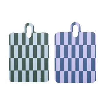 Checks & Stripes tray 21x31 cm - Lilac-blue-green - Muurla