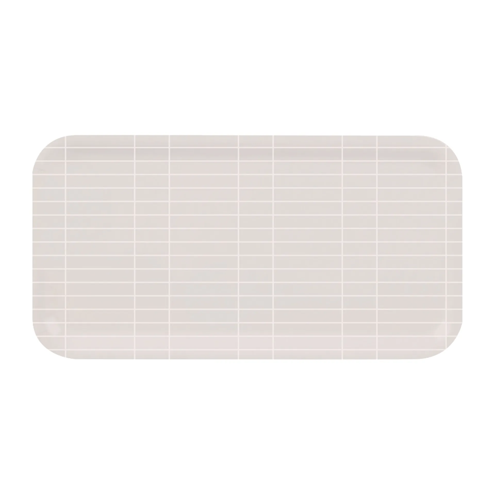 Checks & Stripes tray 22x43 cm, Beige-white Muurla