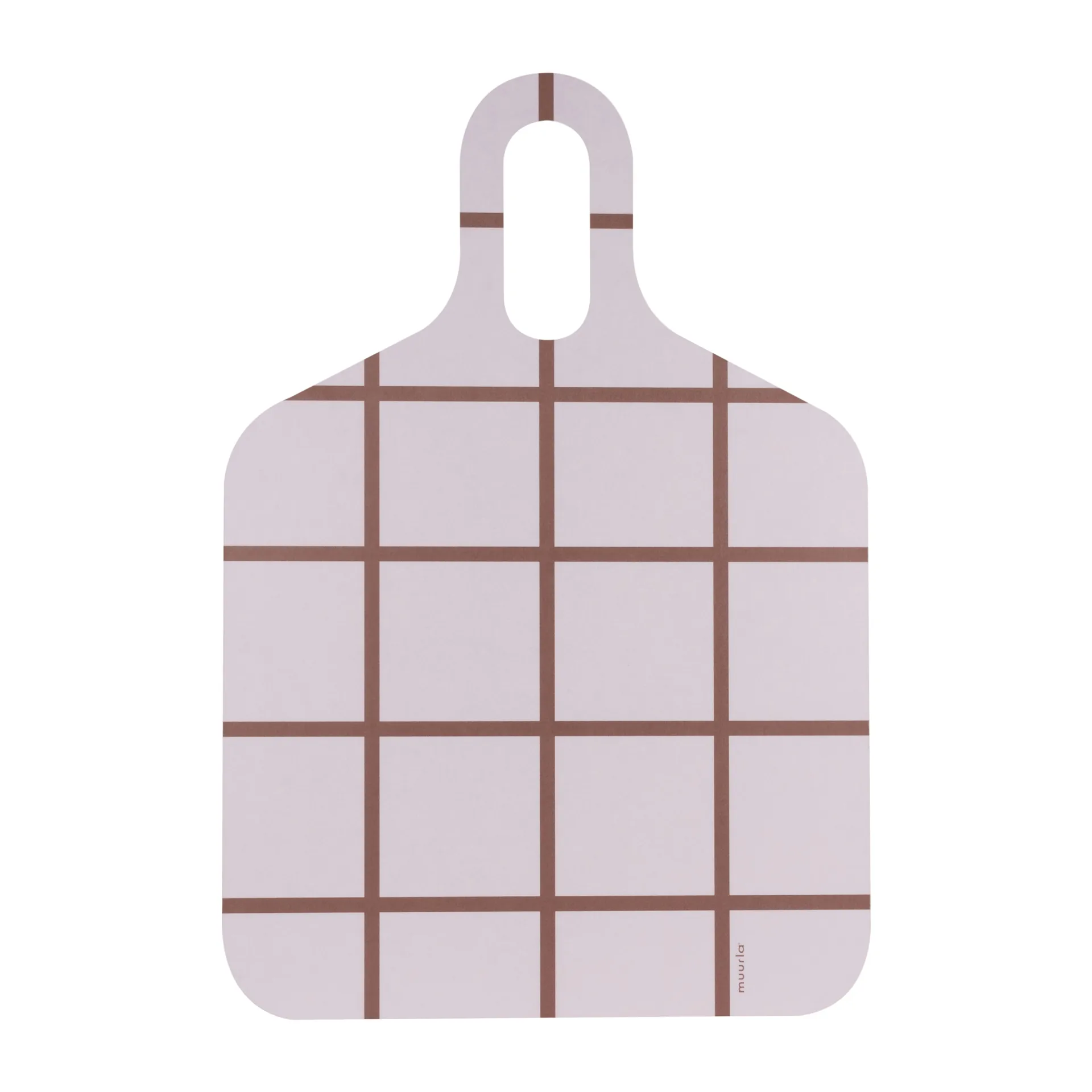 Checks & Stripes tray 30x44 cm, Brown-beige Muurla