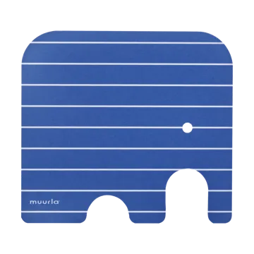 Elephant glass coaster 11x10 cm - Blue - Muurla