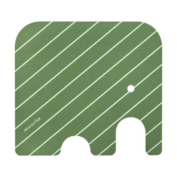 Elephant glass coaster 11x10 cm - Green - Muurla