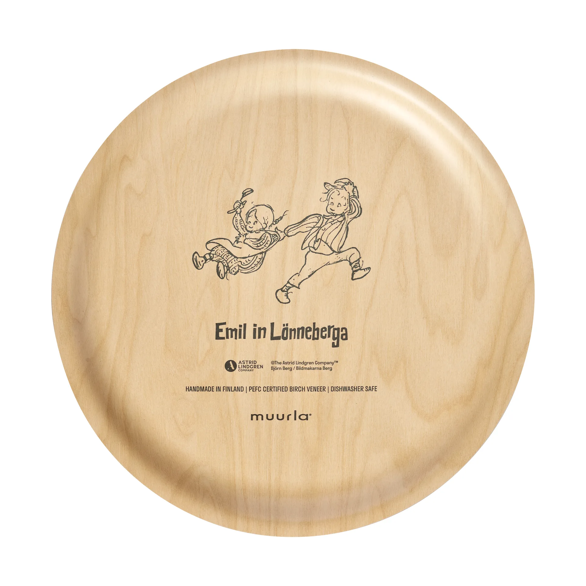 Emil tray Ø25 cm, Blue Muurla