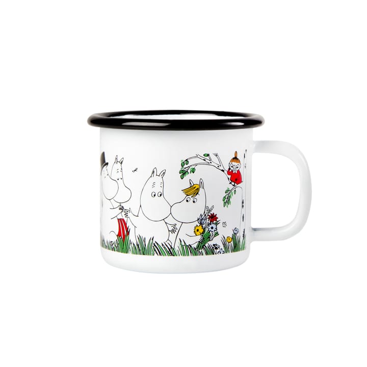 Glada familjen enamel mug 1.5 dl, Gladafamiljen Muurla