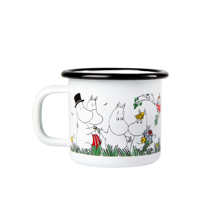 Glada familjen enamel mug 1.5 dl, Gladafamiljen Muurla