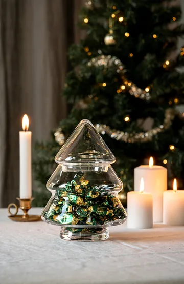 Glass tree glass jar with lid - 20 cm - Muurla