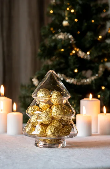 Glass tree glass jar with lid - 20 cm - Muurla