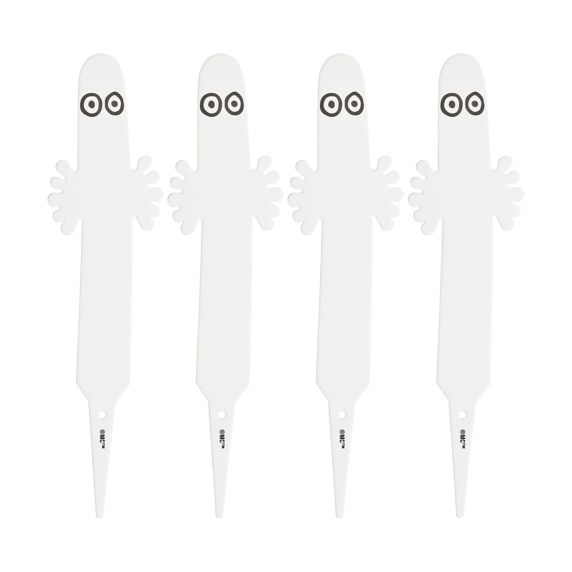 Hattifattener plant label 4-pack, White Muurla