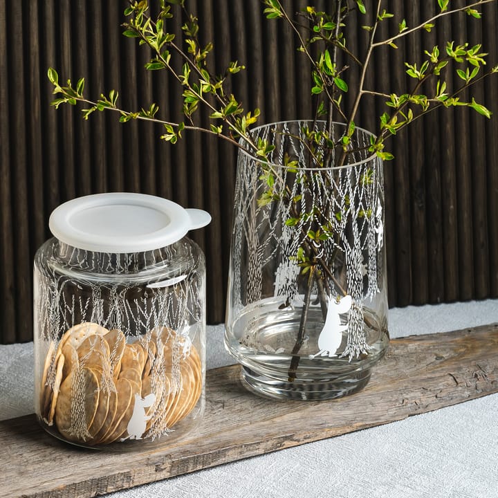 In the Woods lantern/vase 20 cm, clear-white Muurla