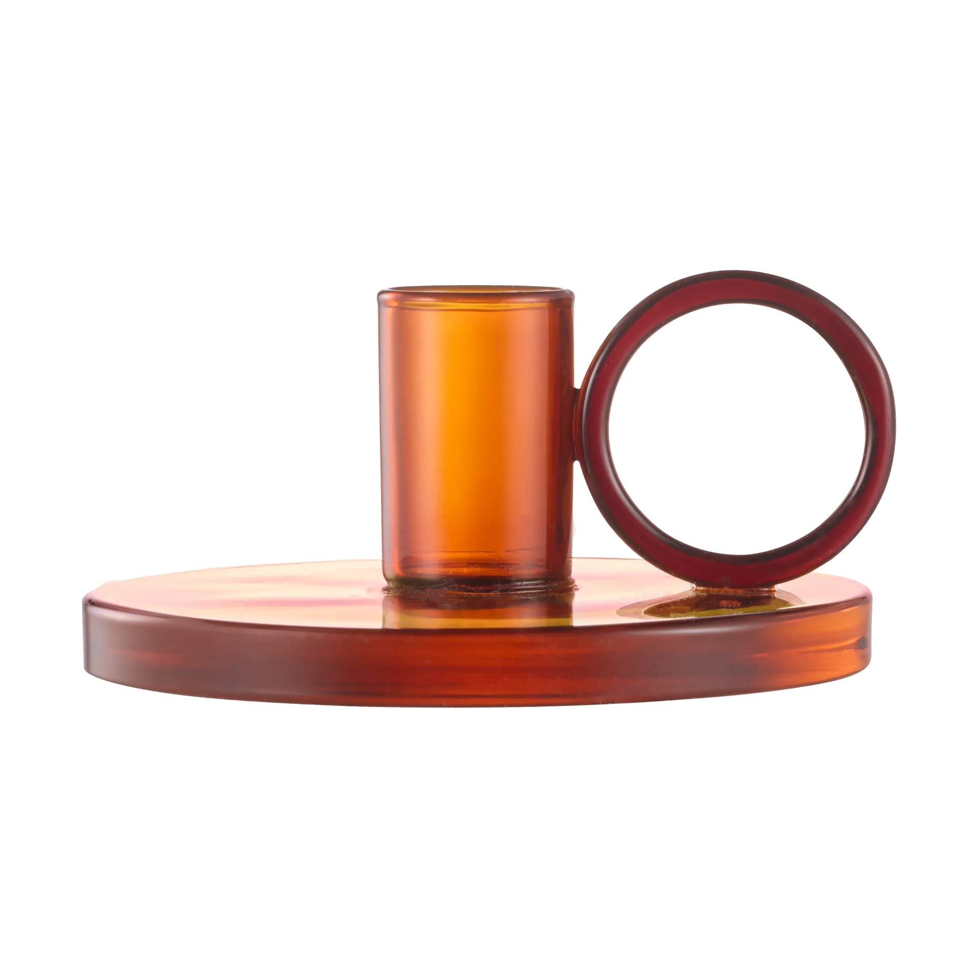 Loop candle holder Ø11 cm, Amber Muurla