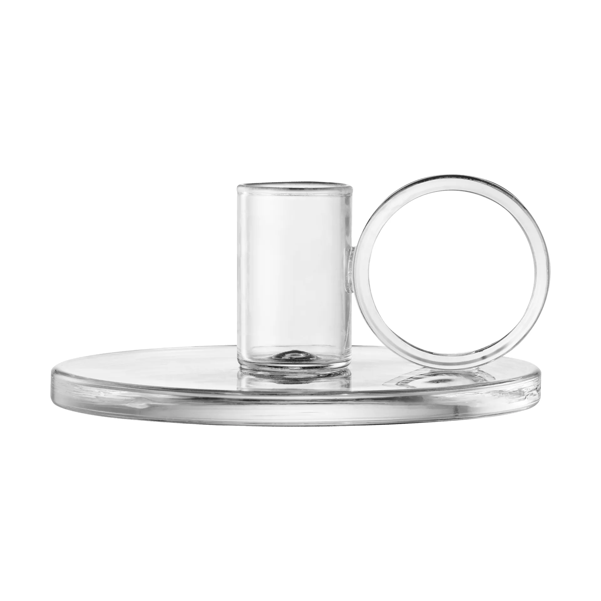 Loop candle holder Ø11 cm, Clear Muurla