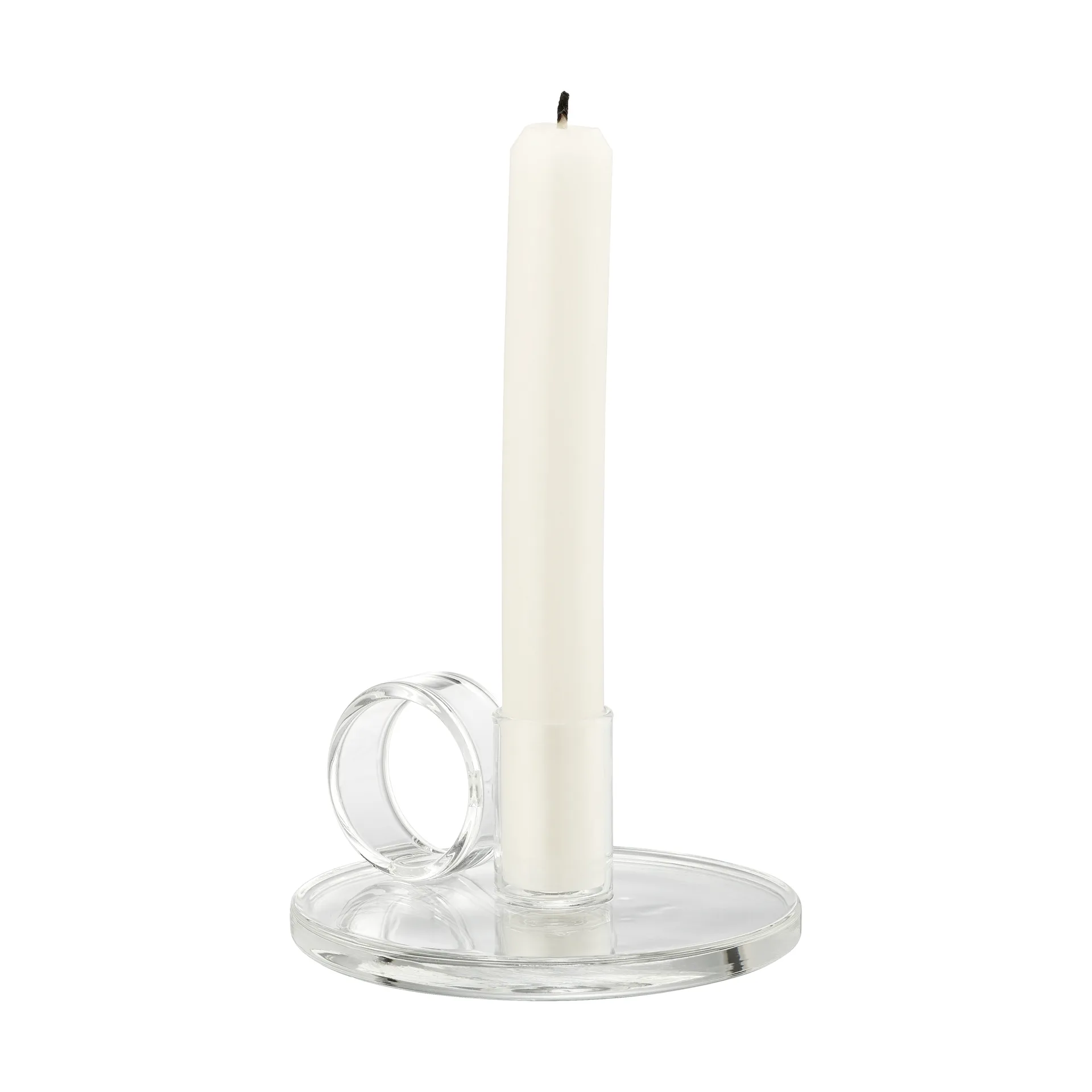 Loop candle holder Ø11 cm, Clear Muurla