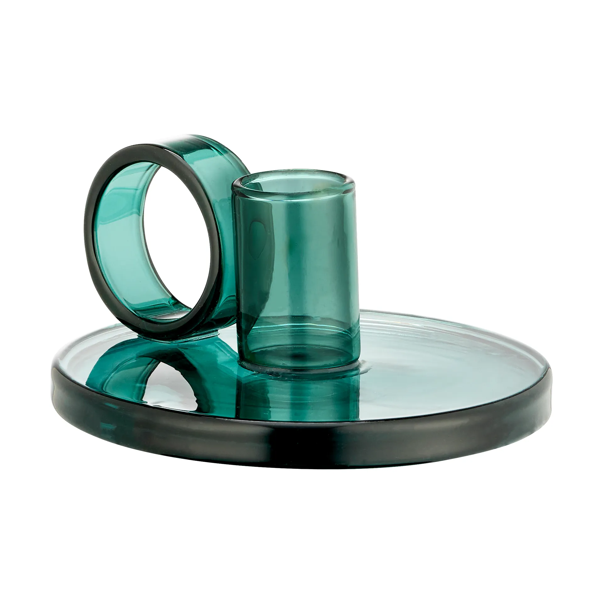 Loop candle holder Ø11 cm, Teal Muurla
