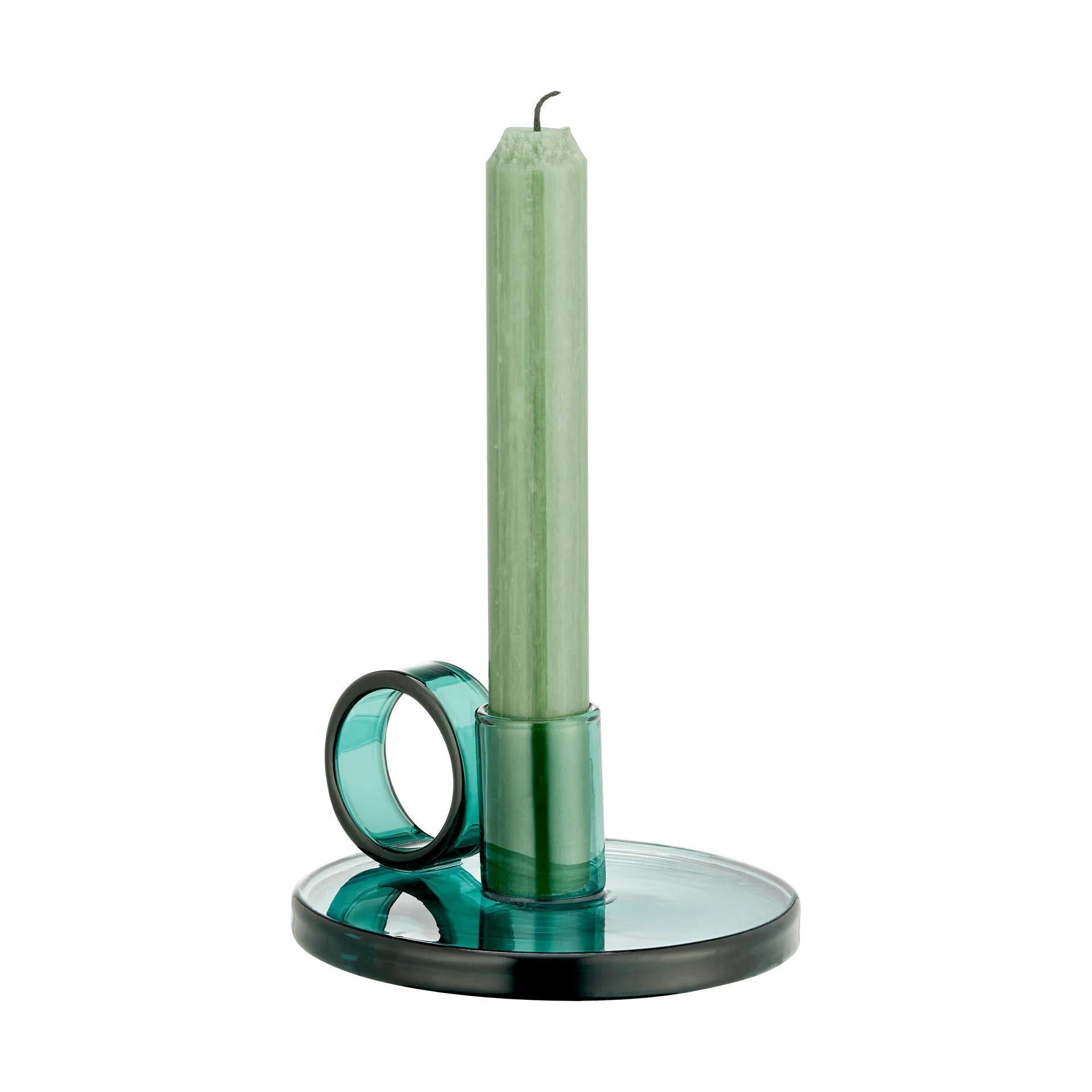 Loop candle holder Ø11 cm, Teal Muurla