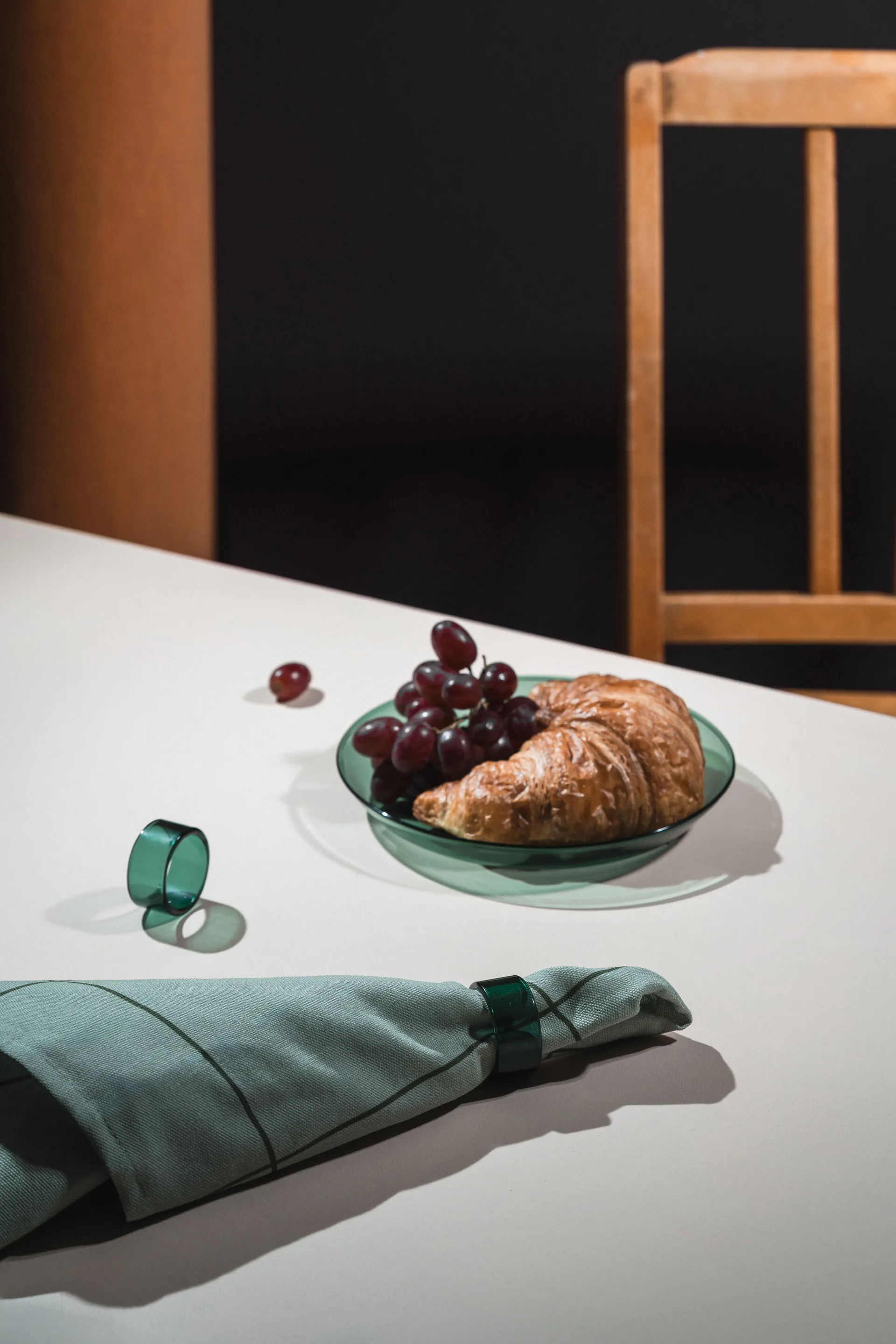 Loop napkin ring 2-pack, Teal Muurla