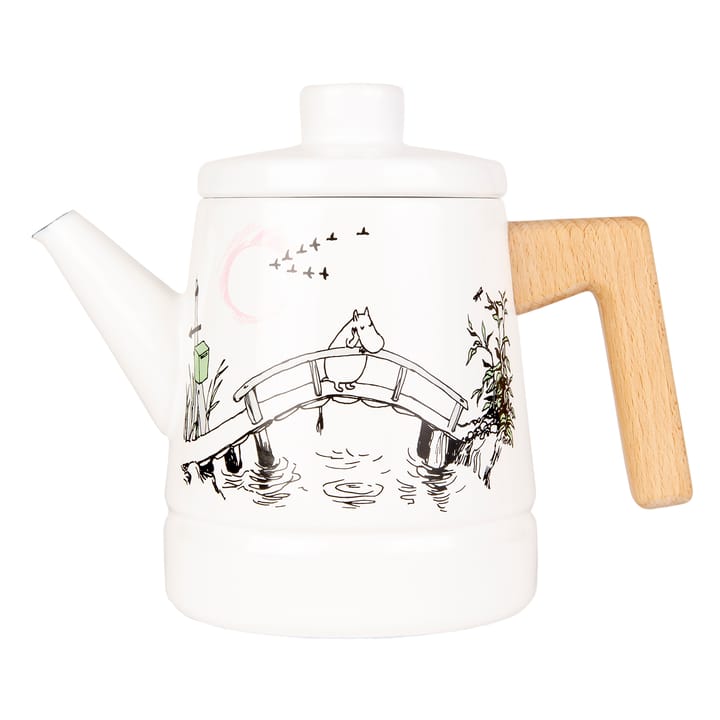 Missing you coffee pot enamel 1.6 l - white - Muurla