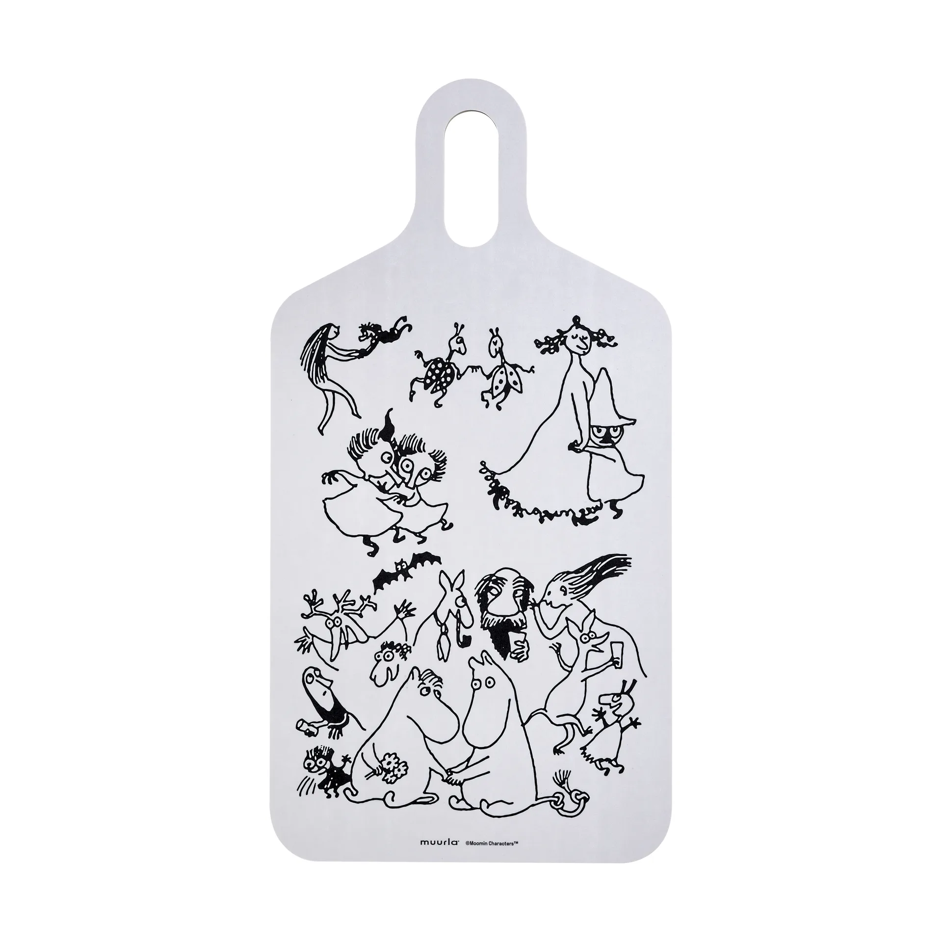 Moomin 80 cutting board 23x44 cm, White Muurla