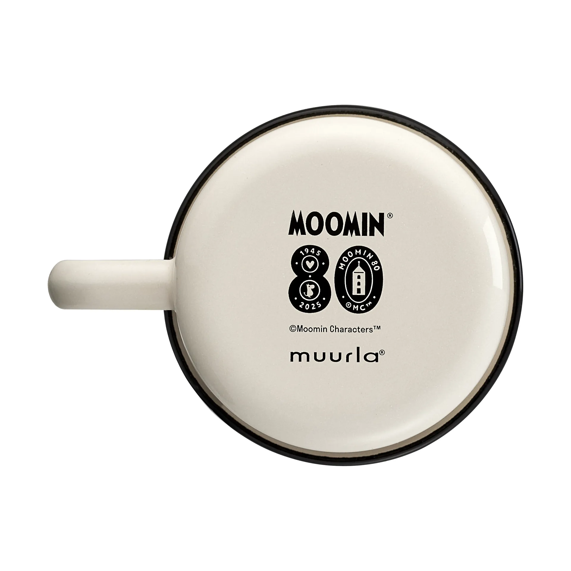 Moomin 80 enamel mug 37 cl, White Muurla