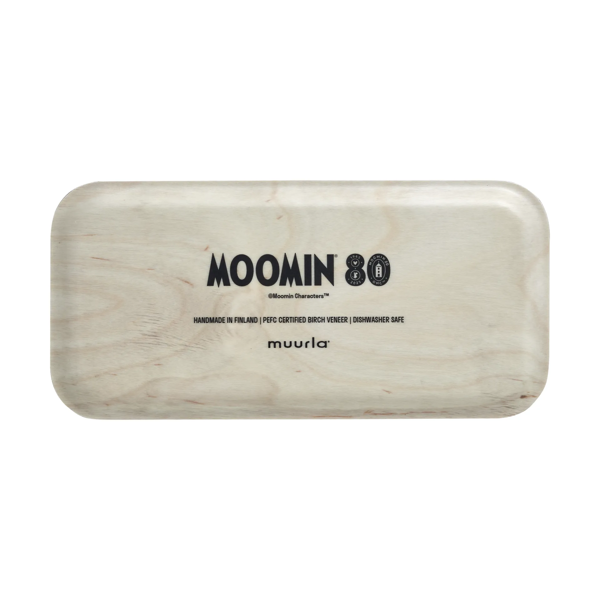 Moomin 80 tray 13x27 cm, White Muurla