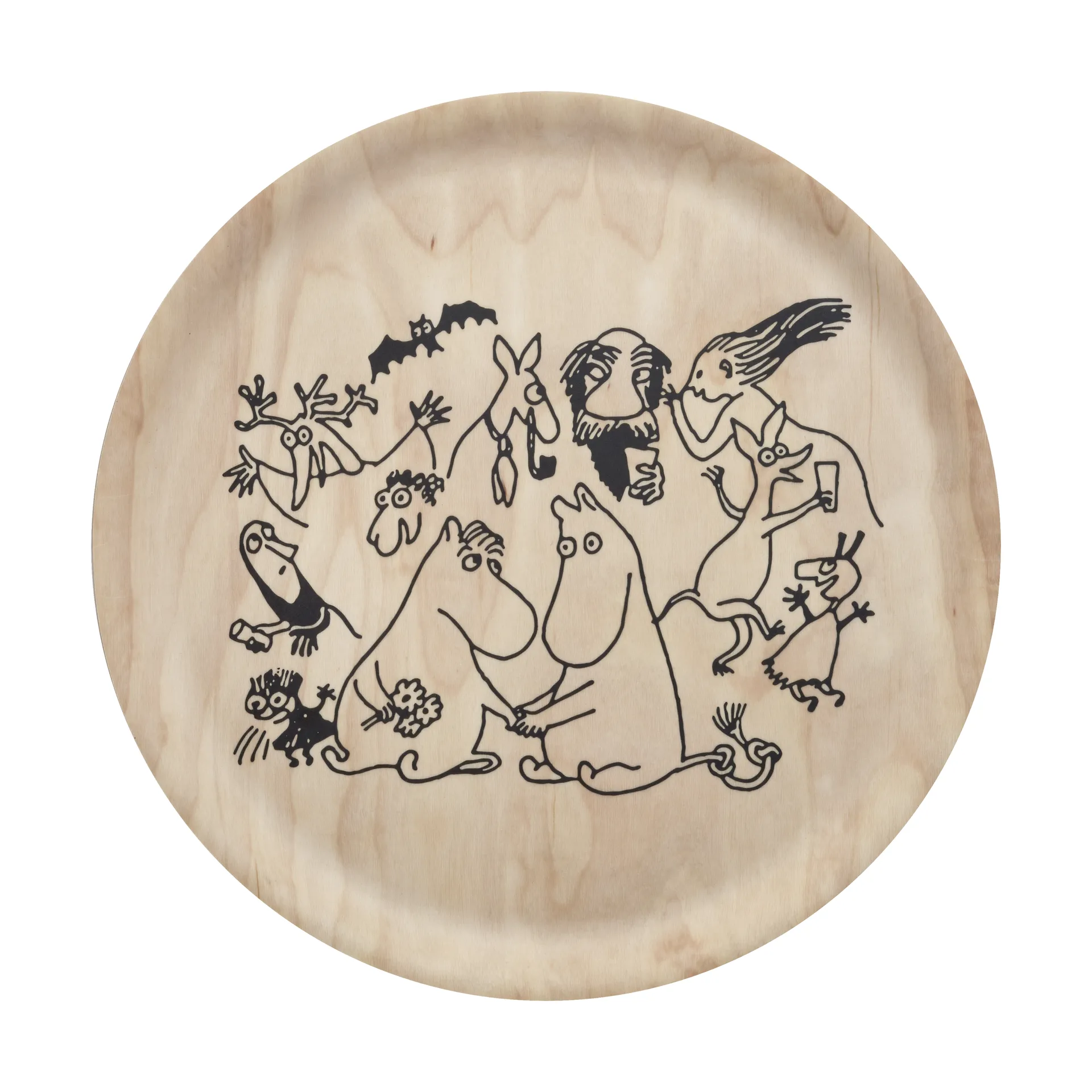 Moomin 80 tray Ø35 cm, Birch Muurla
