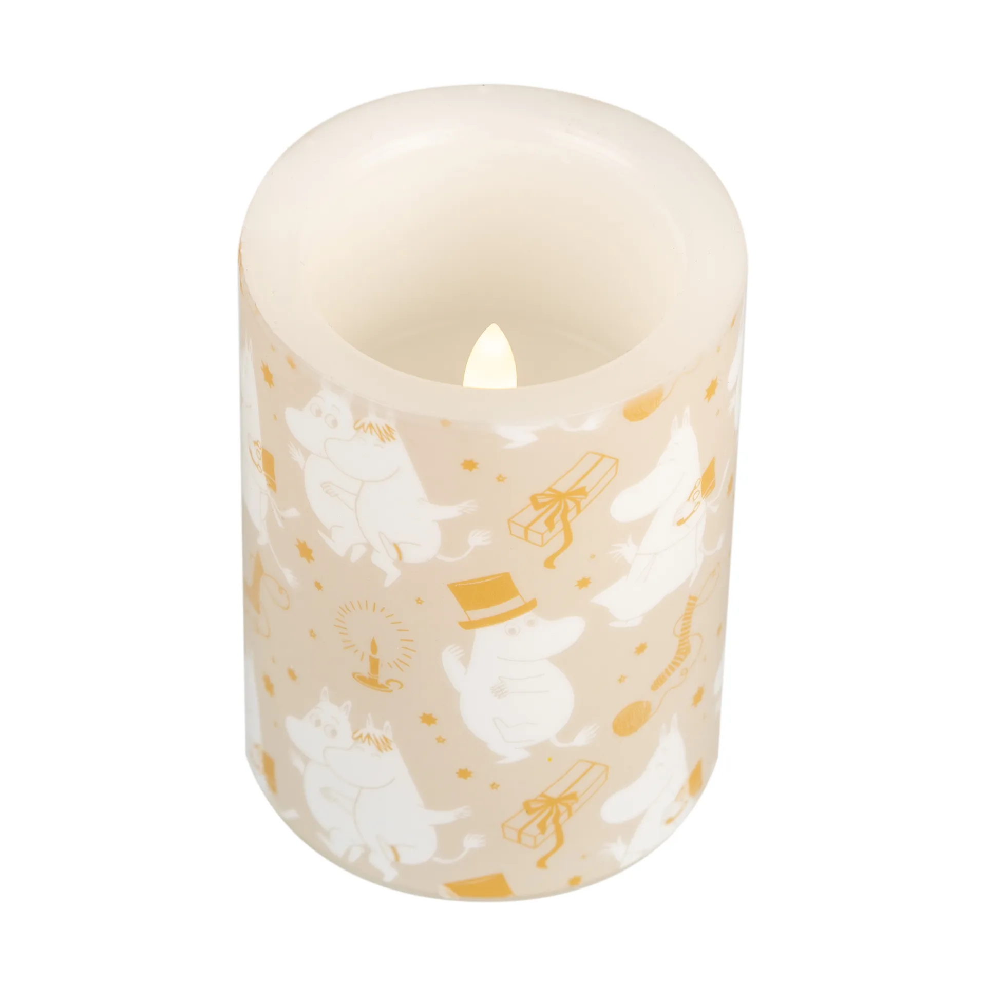 Moomin block candle LED 10 cm, Sparkling stars Muurla