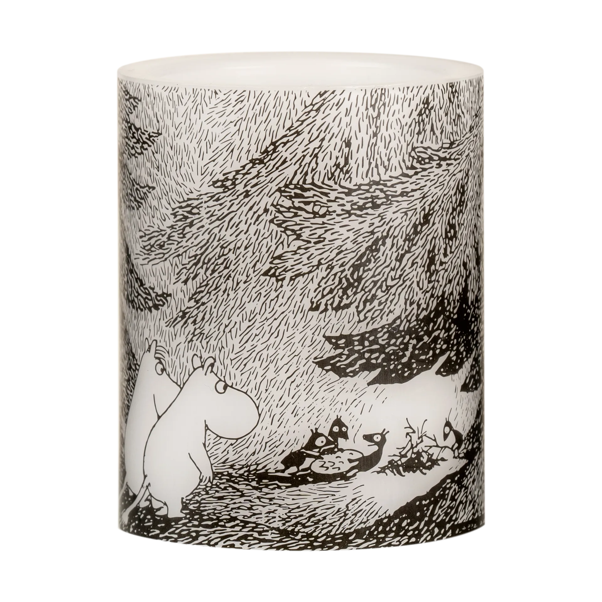 Moomin block candle LED 12,5 cm, Under the trees Muurla