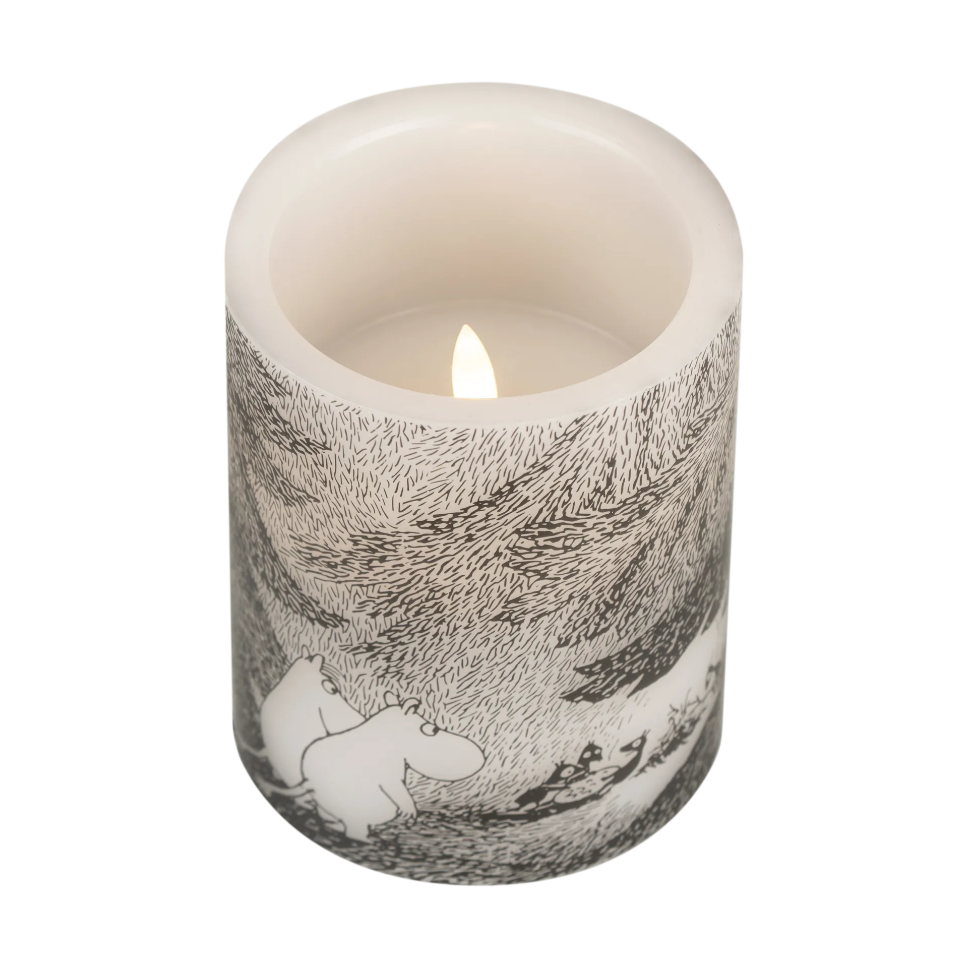 Moomin block candle LED 12,5 cm, Under the trees Muurla