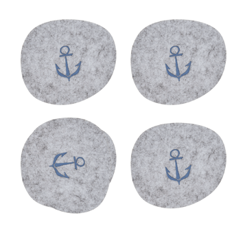 Moomin coaster 9.5x11 cm 4 pieces - Sailors - Muurla