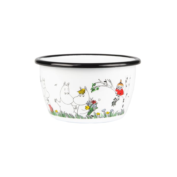 Moomin Colors enamel bowl 30 cl, Happy Family Muurla