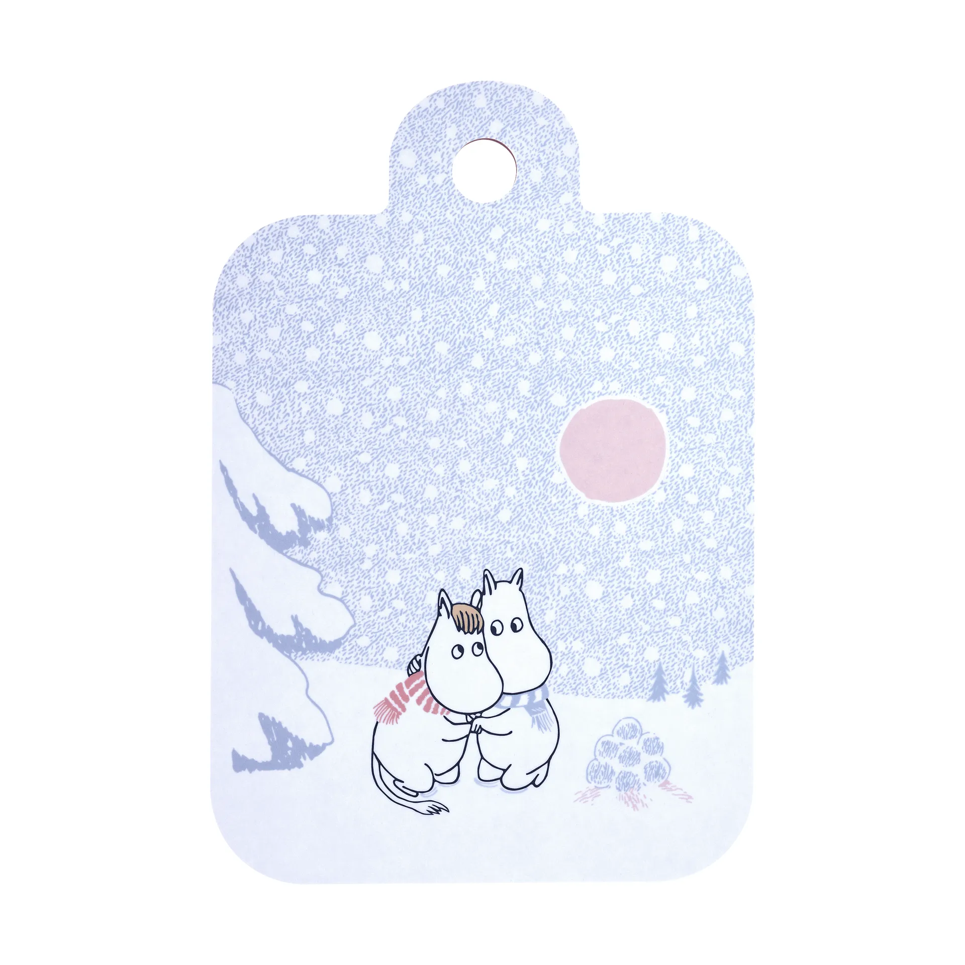 Moomin cutting board 21x31 cm, Let it snow Muurla