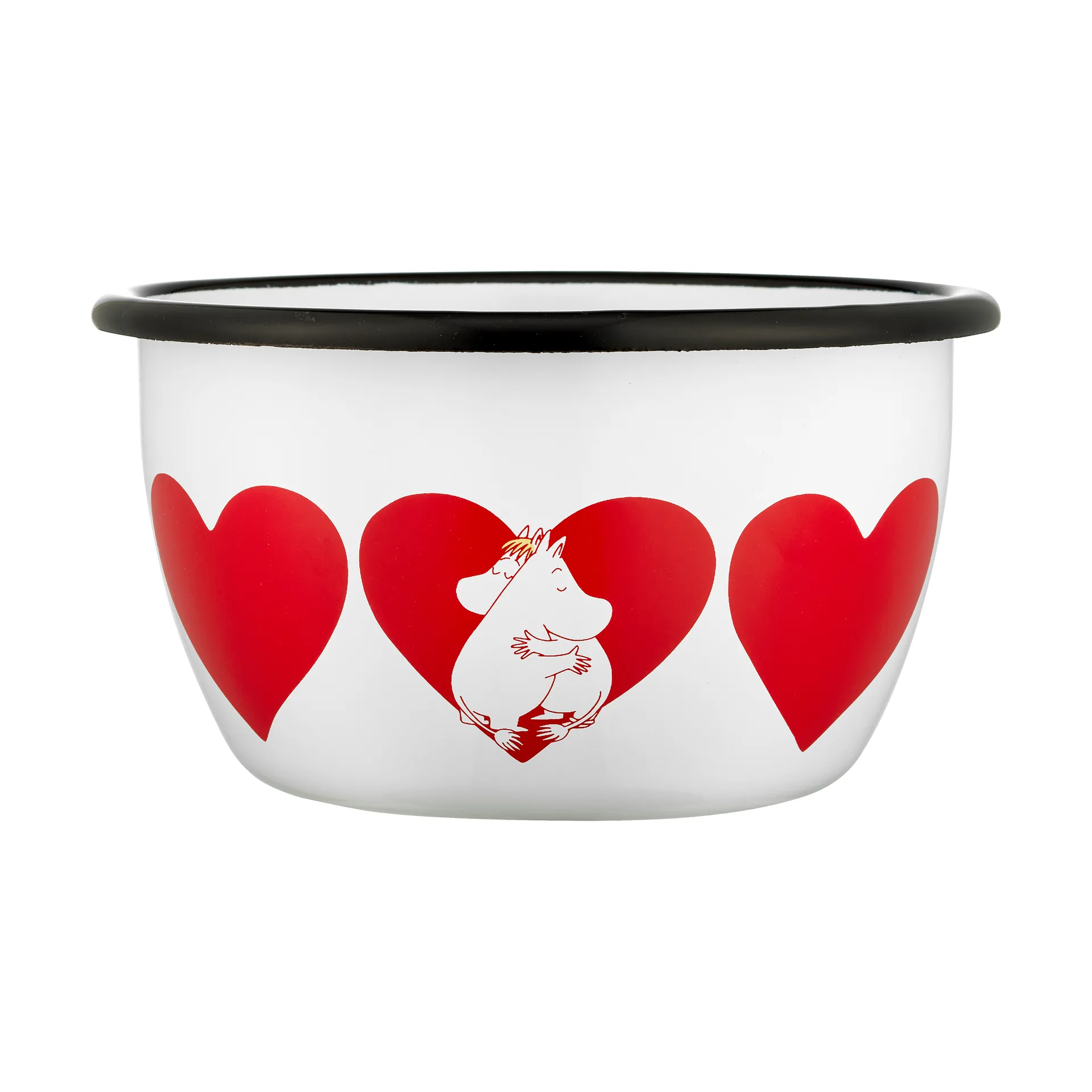 Moomin enamel bowl 60 cl, Heart Muurla