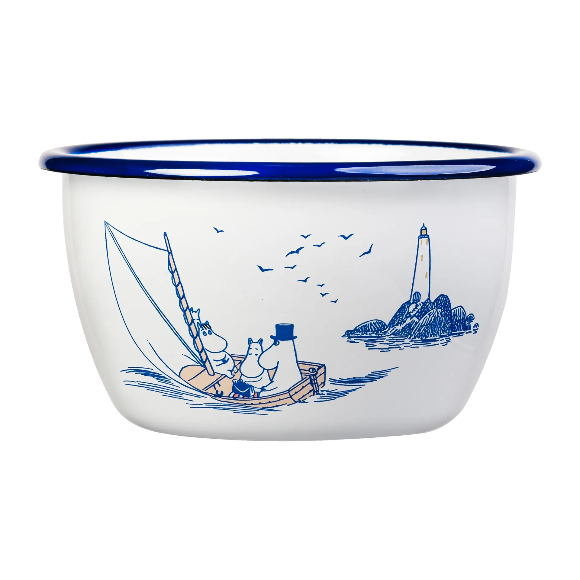 Moomin enamel bowl 60 cl, Sailors Muurla