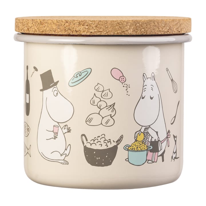 Moomin enamel jar with cork lid 1.3 l, Bon Appétit Muurla