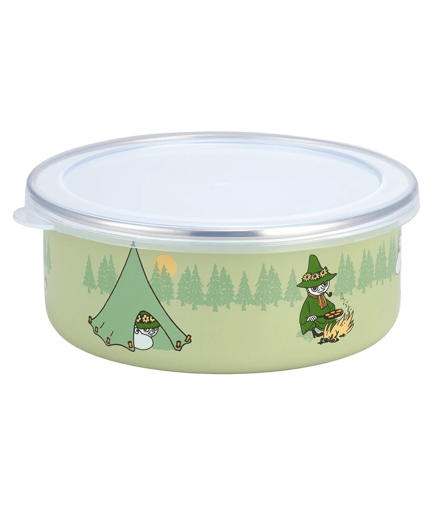Moomin enamel jar with lid 0.8 L, Campers Muurla
