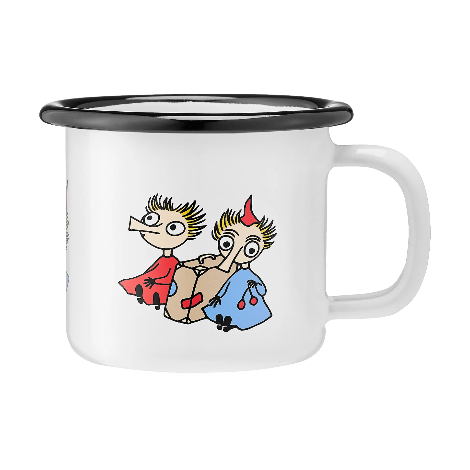 Moomin enamel mug 1.5 dl, Thingumy and Bob Muurla