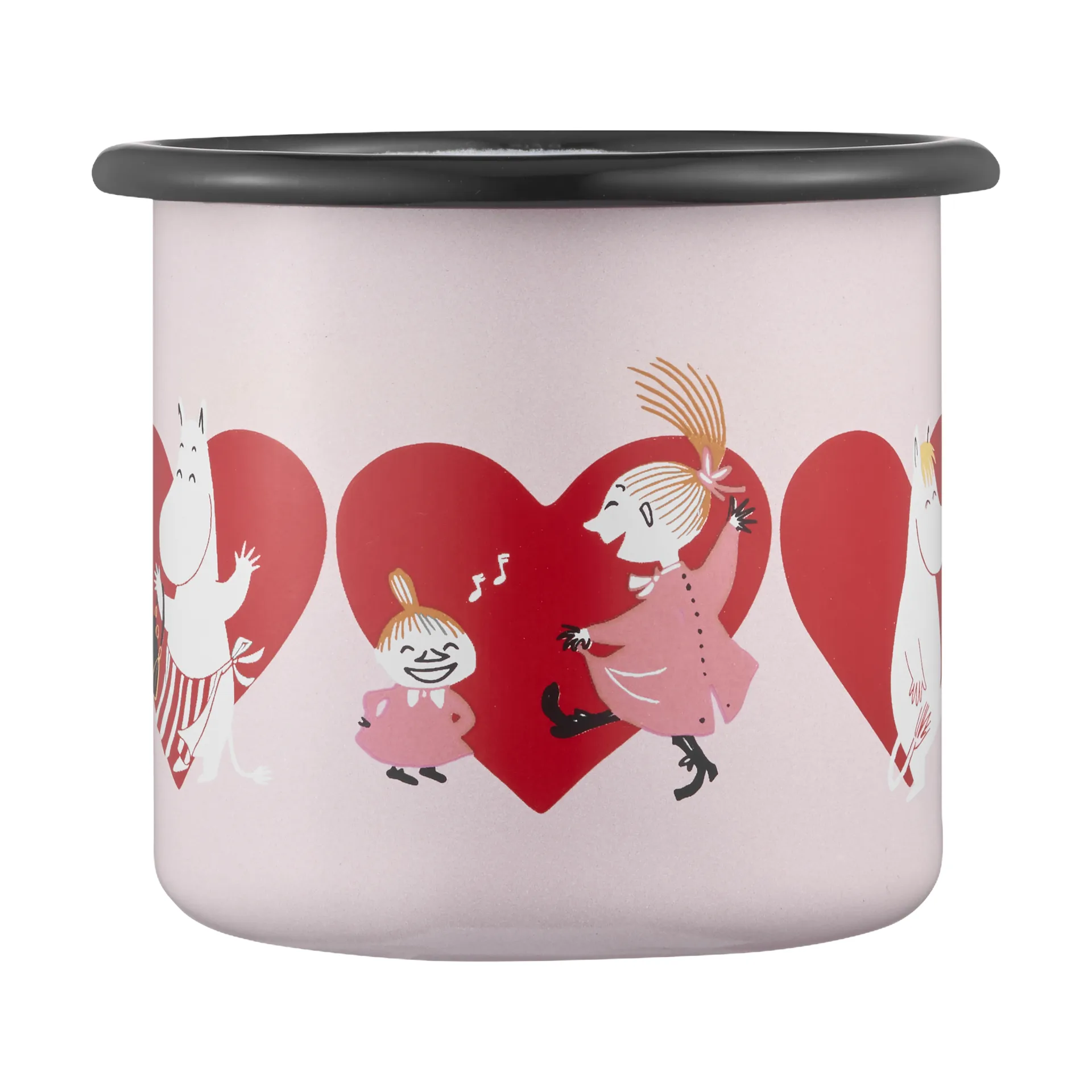 Moomin enamel mug 25 cl, Heart Muurla