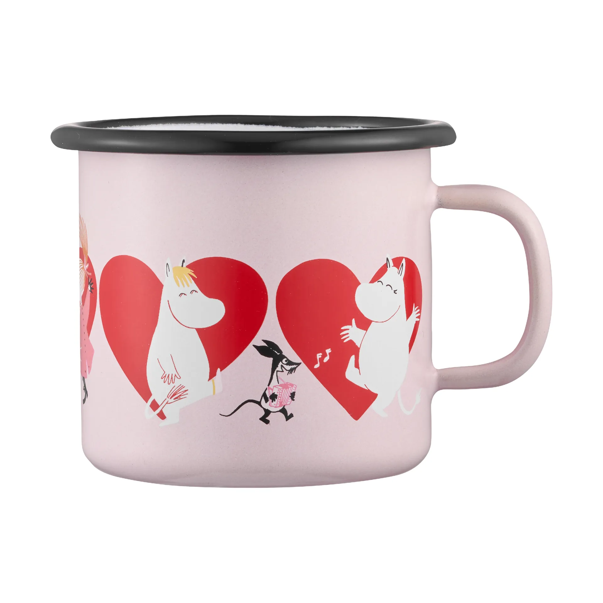 Moomin enamel mug 25 cl, Heart Muurla