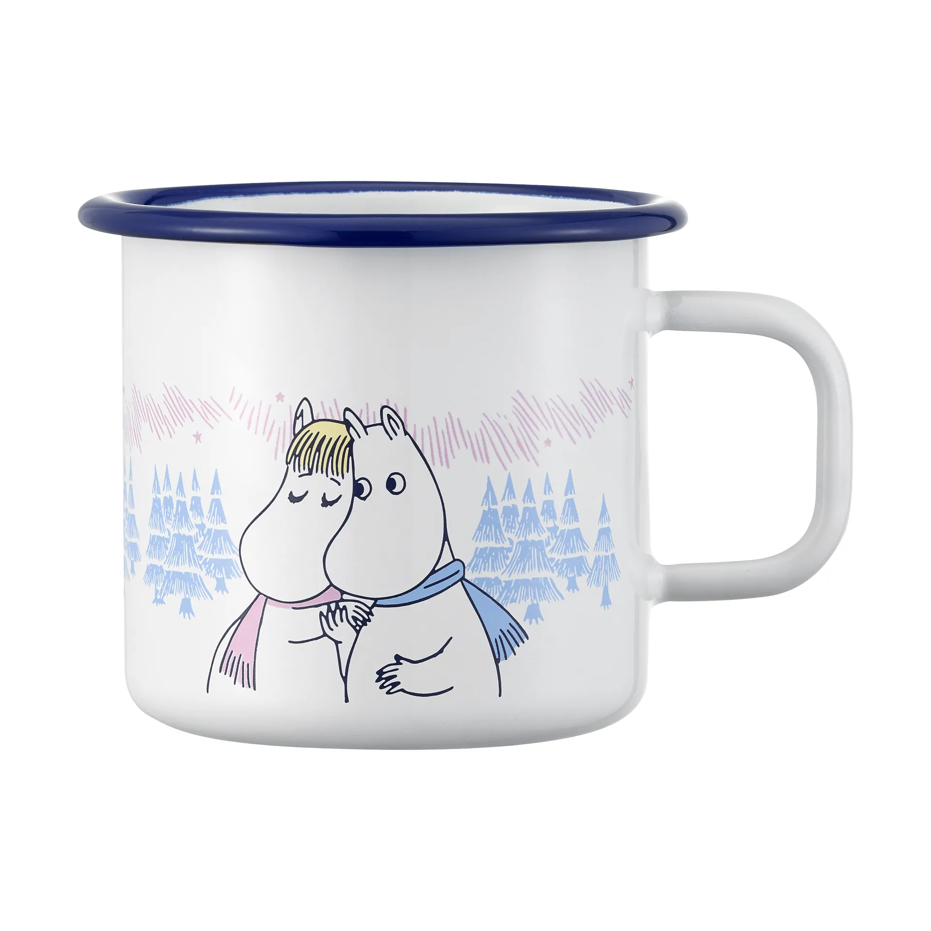 Moomin enamel mug 37 cl, Frosty Day Muurla