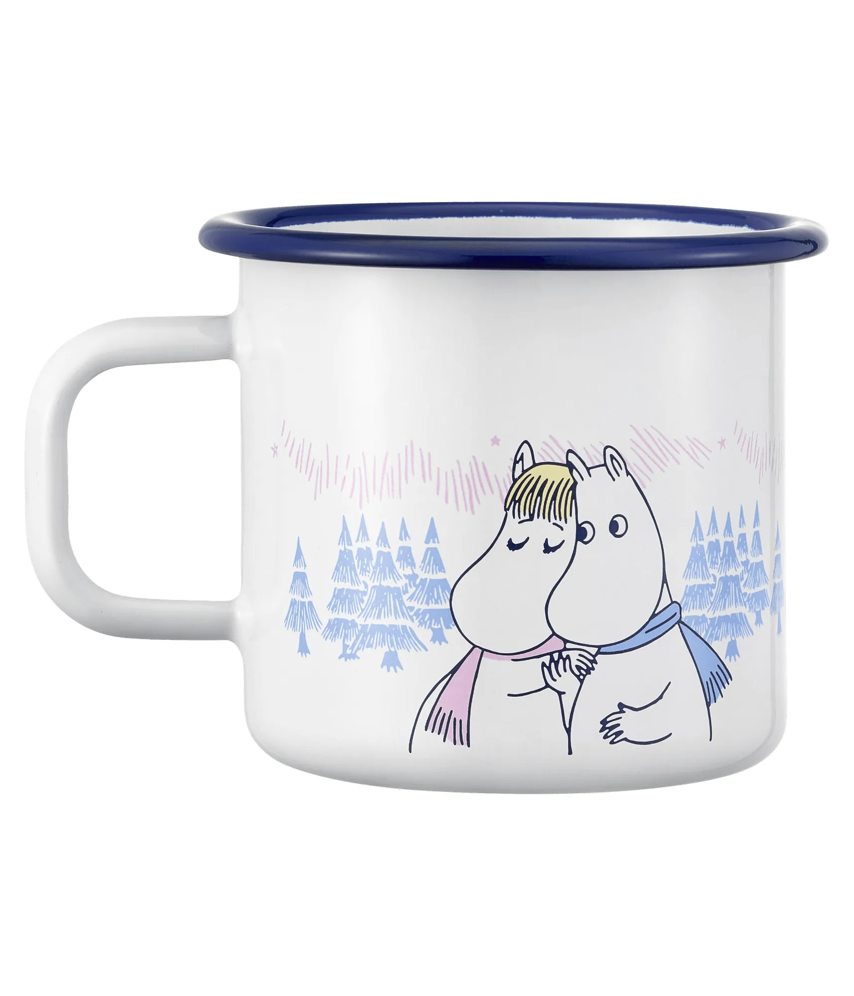 Moomin enamel mug 37 cl, Frosty Day Muurla