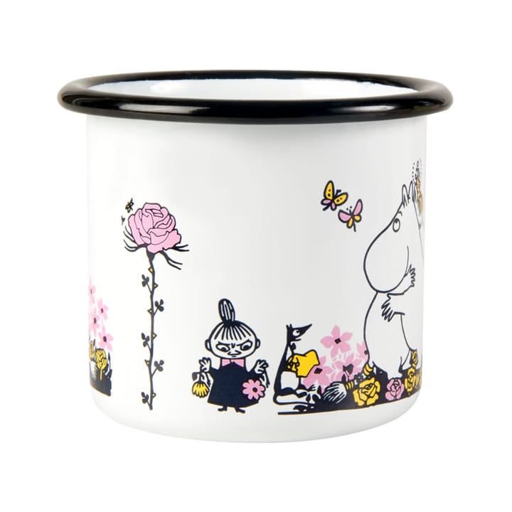 Moomin enamel mug hugs 25 cl, white Muurla