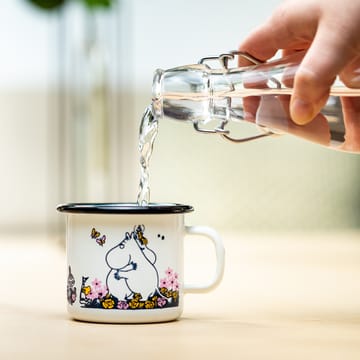 Moomin enamel mug hugs 25 cl - white - Muurla