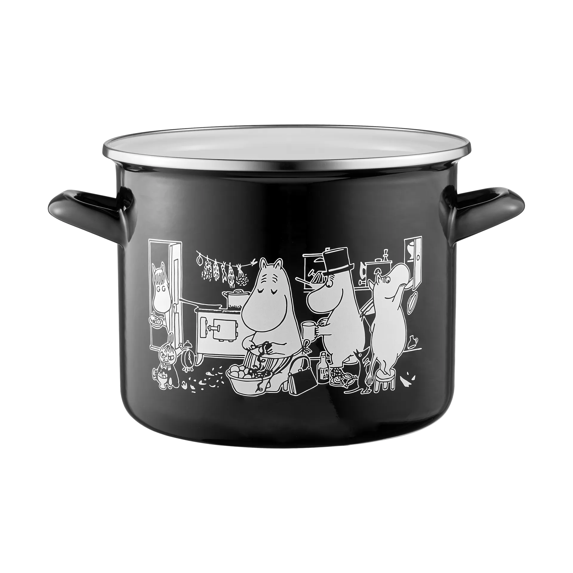 Moomin enamel pot high lid 3.5 L, The Kitchen Muurla