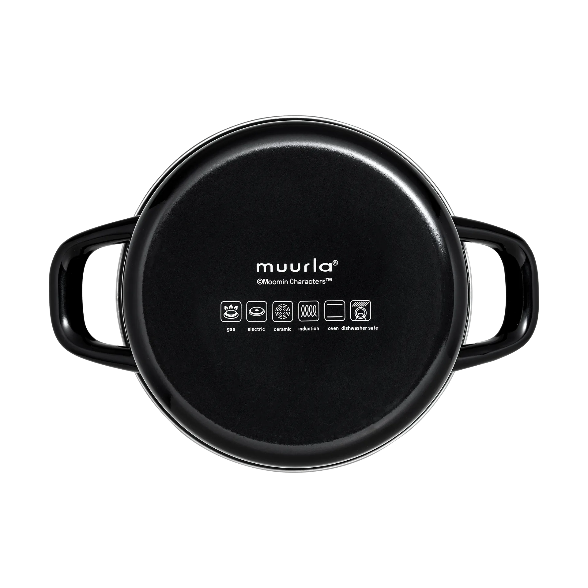 Moomin enamel pot tall lid 1.5 L, The Kitchen Muurla