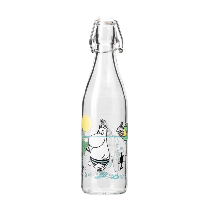 Moomin glass bottle 0.5 l, Fun in the water Muurla