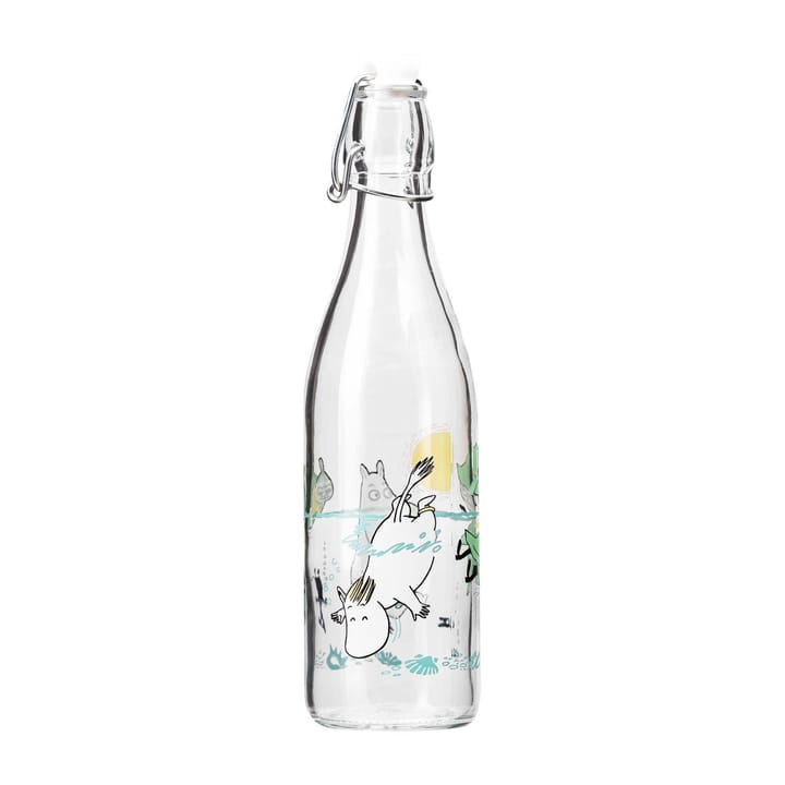 Moomin glass bottle 0.5 l, Fun in the water Muurla