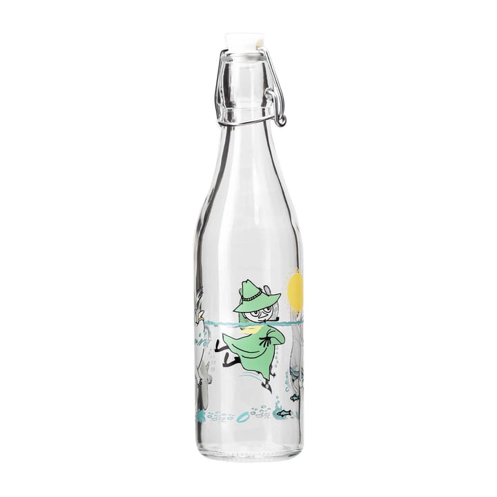 Moomin glass bottle 0.5 l, Fun in the water Muurla